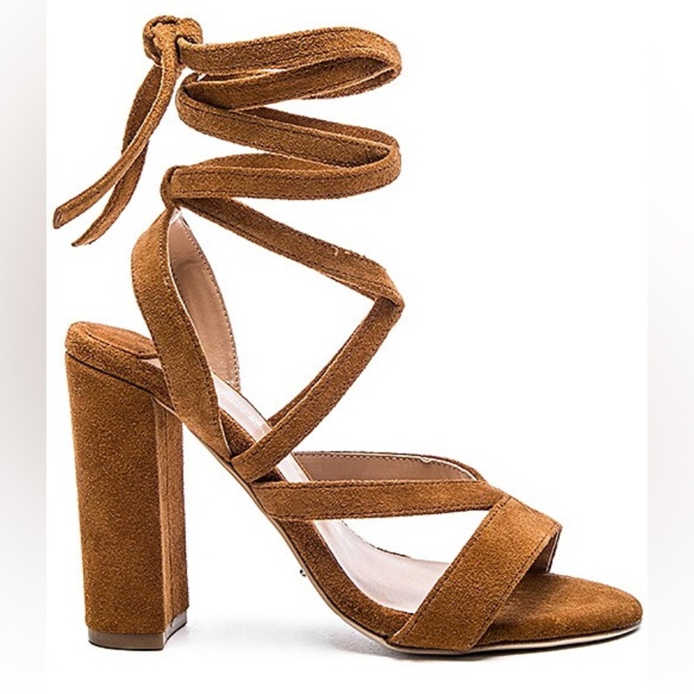 Revolve Tony Bianco Kappa Heel in Tan Velvet Suede Size‎ 6.5